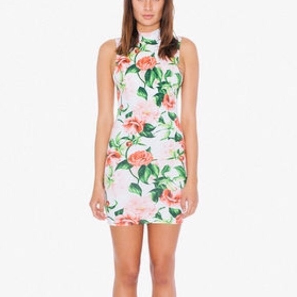 American Apparel Dresses & Skirts - New American Apparel Mock Neck Floral Dress M